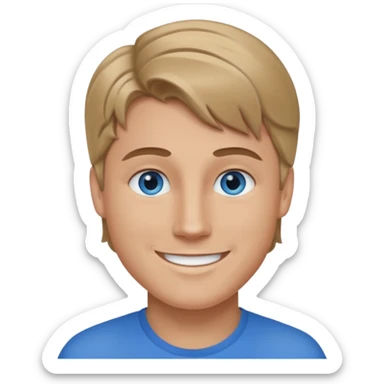 Twan Kuyper blue eyes, dark blonde hair sticker