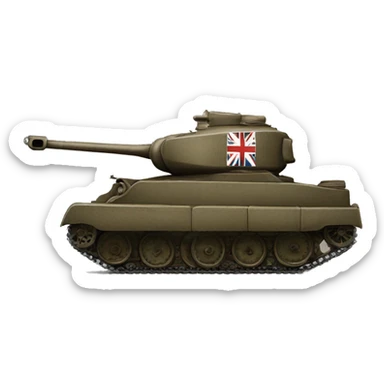 A British WWII tank from the side sticker