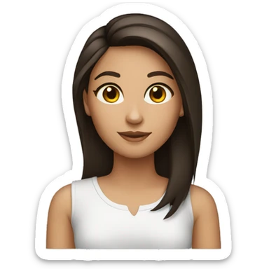 Brunette girl sticker