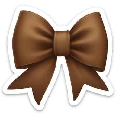 Brown bow sticker