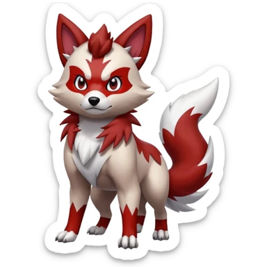 Lycanroc-Zangoose-Zorua-fusion sticker
