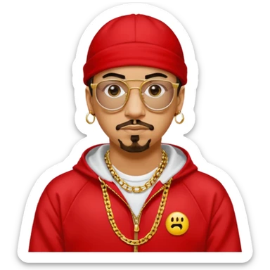 Ali G with red outfit sticker