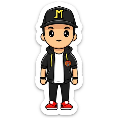 Josh King Madrid Jetset wearing SnapBack sticker