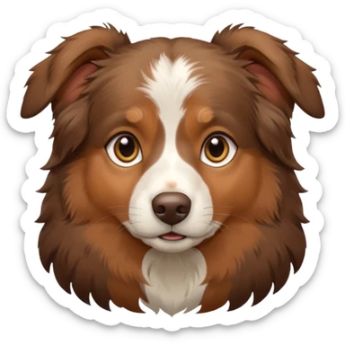 Brown Australian Shepard  sticker