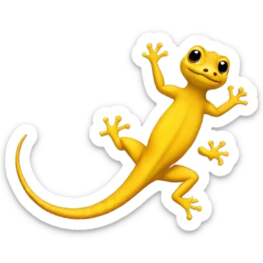 Yellow gecko sticker