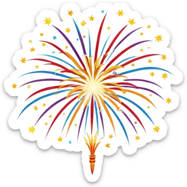 fireworks in the sky sticker