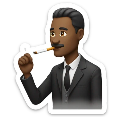 Homme avec une cigarette  sticker