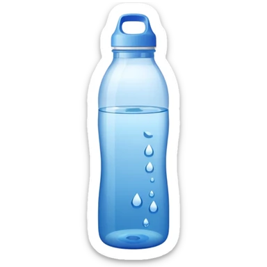 drink bottle, blue, no face sticker