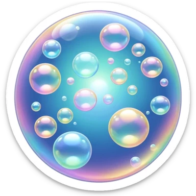 y2k dreamy soap bubbles sticker