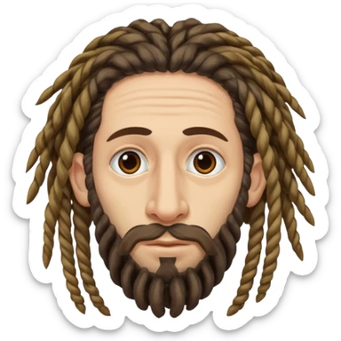 Jewish man with dreads and yamachka and big nose sticker