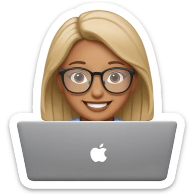 make an emoji of a developer behind laptop sticker