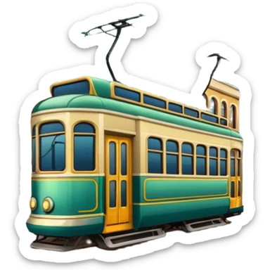tram with city sticker