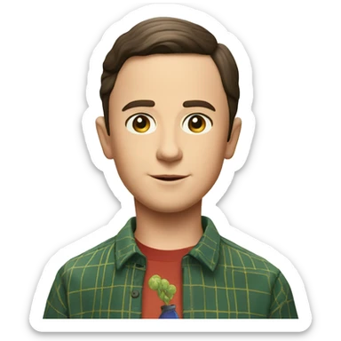Sheldon Cooper in Young Sheldon sticker