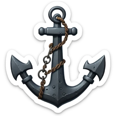 black anchor sticker