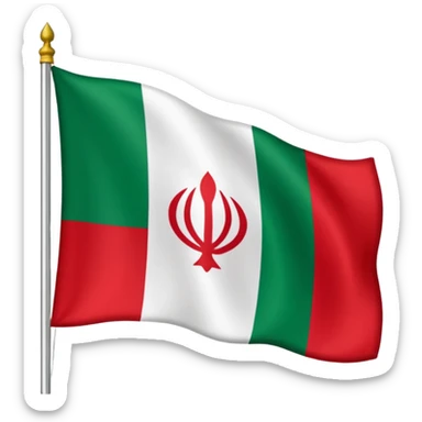 Iran flag with Pahlavi logo sticker