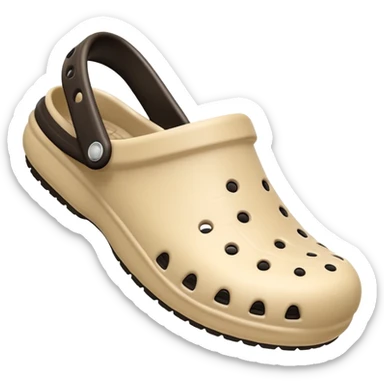 I need emojis of classic original Crocs shoe in pure White, pure Black and pure Beige sticker