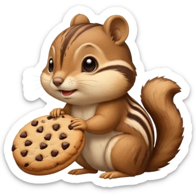 this exact chipmunk emoji eating cookie 🐿️ 🍪 sticker