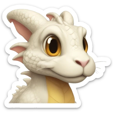 bunny eared dragon sticker