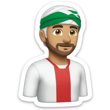 Oman A man A man wearing a sportswear in Oman 🇴🇲 sticker