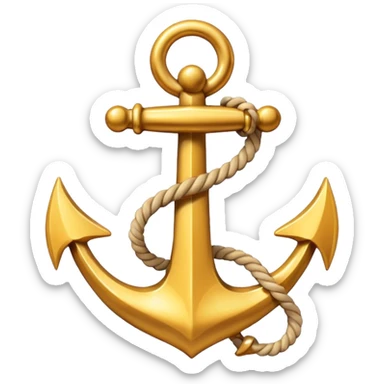 Anchor ambersand sticker