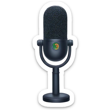 Podcast microphone sticker