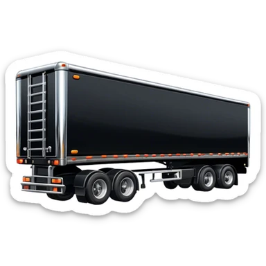 Black Semi trailer rear sticker