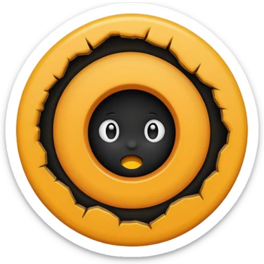 Spreading hole open sticker