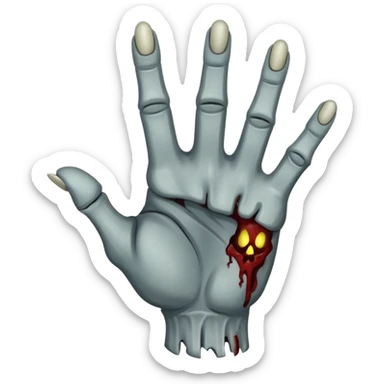 zombie middle finger sticker