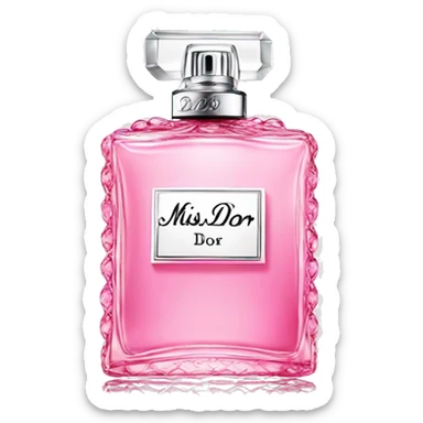pink miss dior perfume  sticker