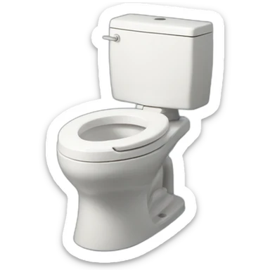 Hyper-realistic cat flushing toilet sticker