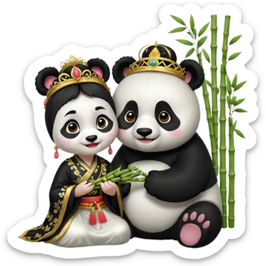 panda habit princesse chinoise sticker