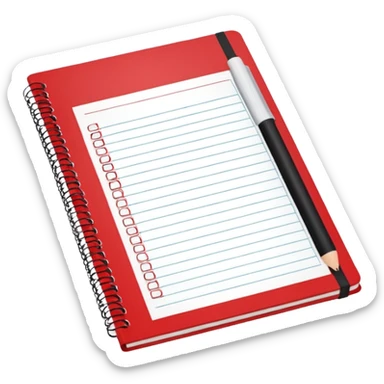 cuaderno rojo que diga algebra sticker