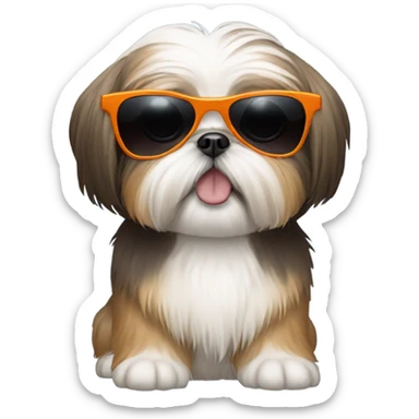 Shih tzu with sunglasses sticker