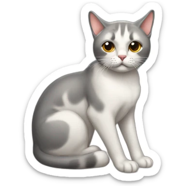 Gato enojado triste sticker