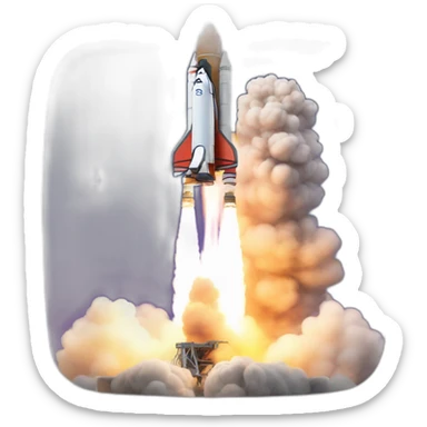 Rocket launch sticker