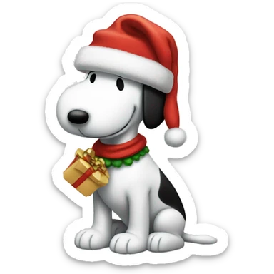 Snoopy navideño sticker