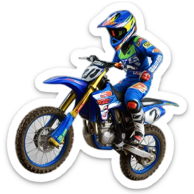 Number 185 motocross sticker