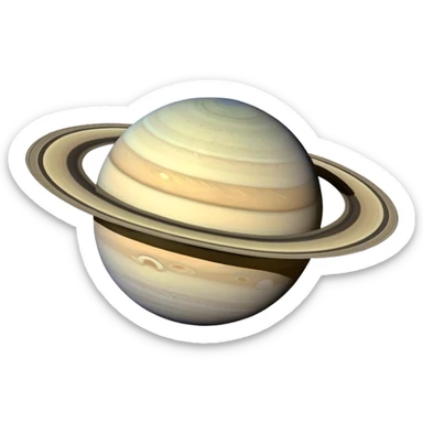 planet saturn with shadows sticker
