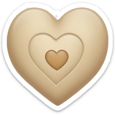 Beige heart sticker