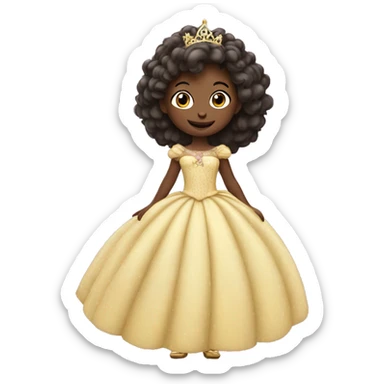criança branca de 4 anos vestida de princesa com nome Julia sticker
