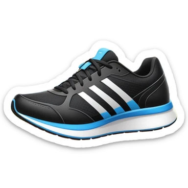 Running shoes placed on a professional track, ready for a sprint. The vibrant background features a stadium with cheering fans, a bright blue sky, and a digital timer displaying race time. Motion lines emphasize speed and energy. Transparent background highlights the athletic spirit. sticker