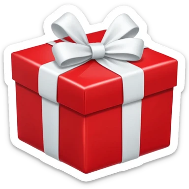 red gift boxes with white bows sticker