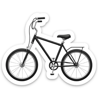 Bike with cartoon sticker