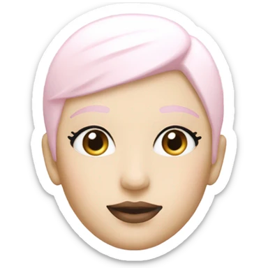 pastel pink and white make up product  sticker