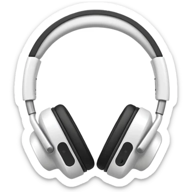 Audífonos blancos sticker