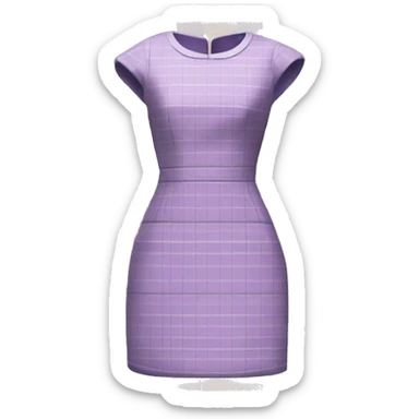 Lilac plaid tweed sheath dress sticker