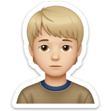 create a fringe haircut boy sticker