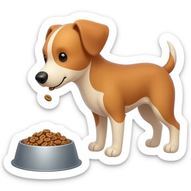 the dog doesn't want to eat its food sticker
