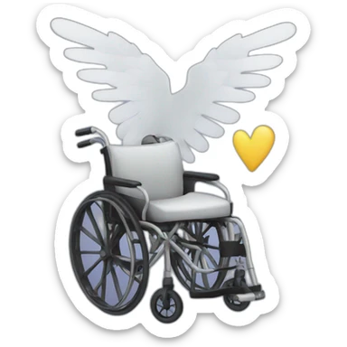 flying wheelchair sticker