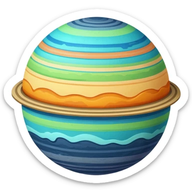 Planet layers sticker